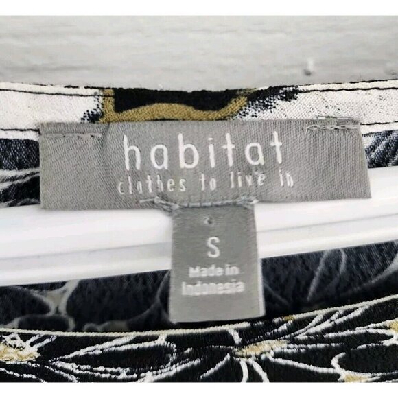 Habitat Clothes To Live In Black And Gold Floral Tank Dress Shark Hem Size Small - Picture 5 of 12